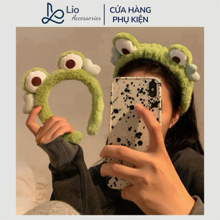 Băng Đô Cài Tóc SkinCare Ếch Xanh Mắt Lòi Cute Siêu Mềm Mại