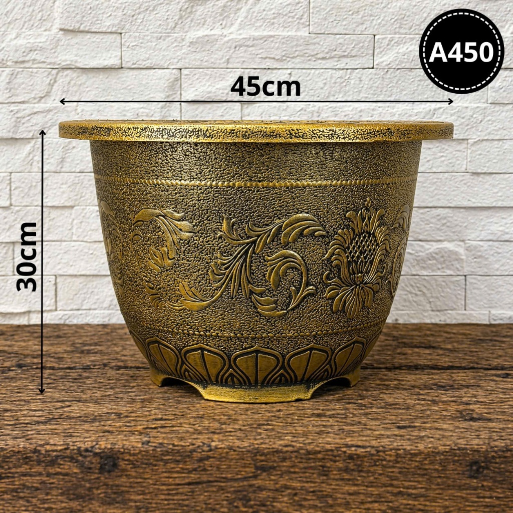 Chậu Nhựa A450 Vàng Đồng (45x30)