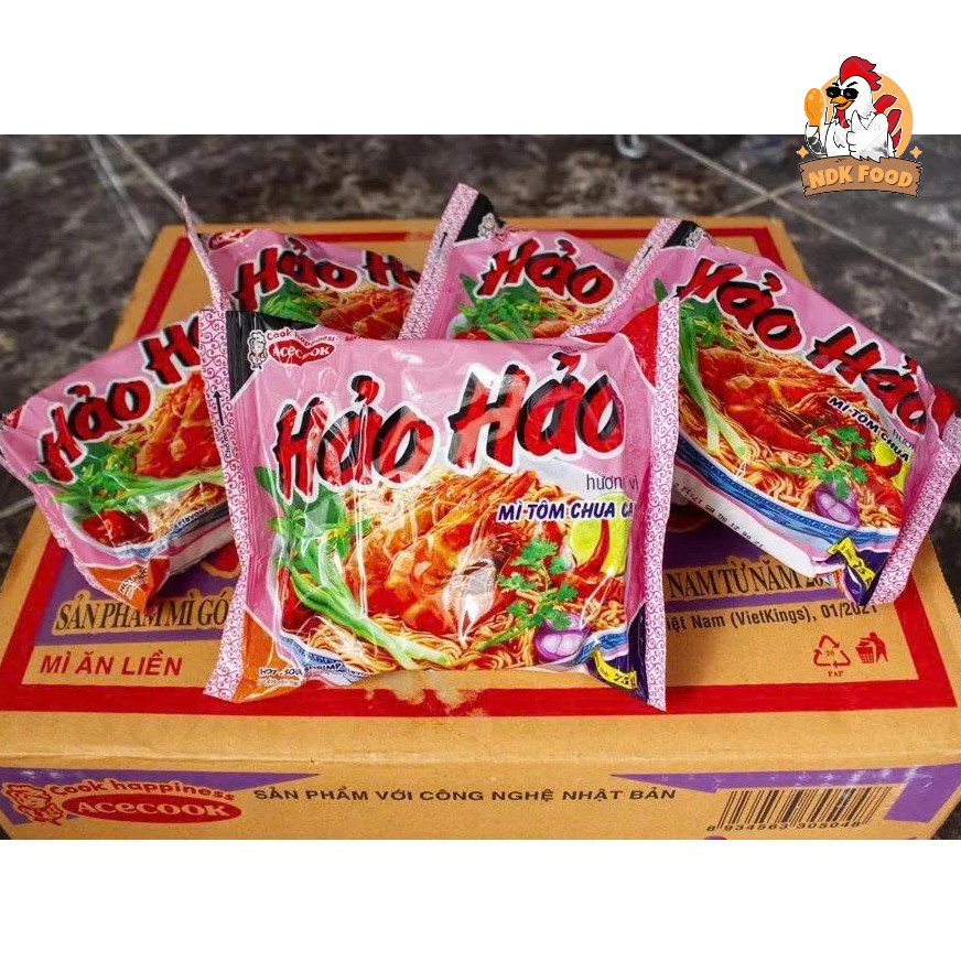 Mì tôm Hảo Hảo chua cay Acecook thùng 30 gói (75g/gói) mì ăn liền Acecook Việt Nam thơm ngon đậm đàà