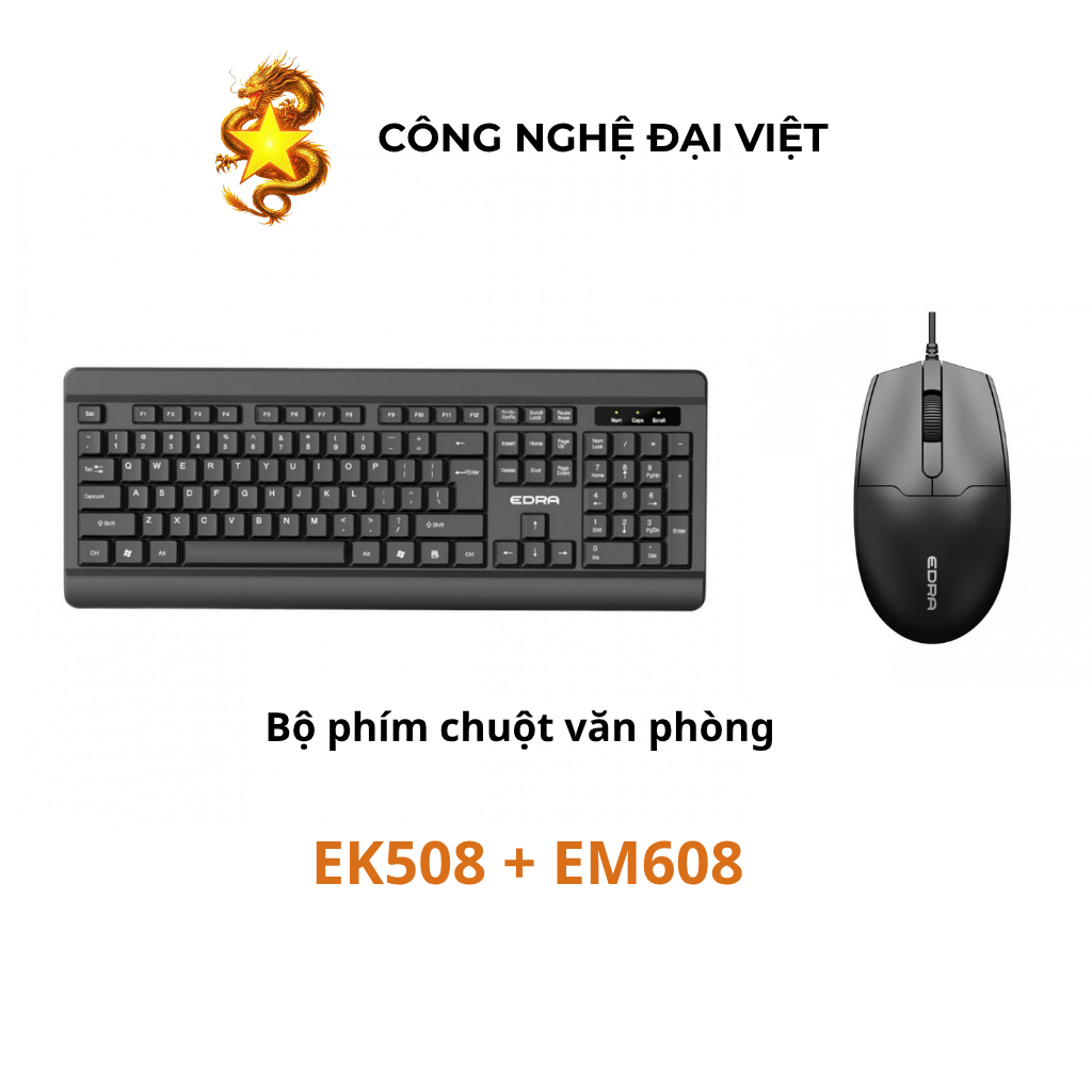 Bộ phím chuột Edra EK508 / EM608 ( phù hợp dùng văn phòng )