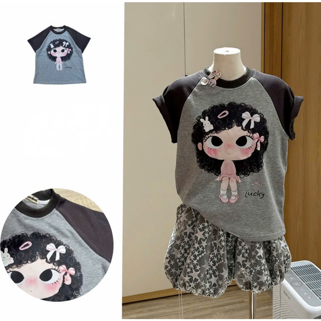 Áo phông BABY TEE hoạt hình ngộ nghĩnh dành cho nữ ,Áo thun ngắn tay họa tiết gấu xinh chất cotton thoáng mát dễ thương | BigBuy360 - bigbuy360.vn
