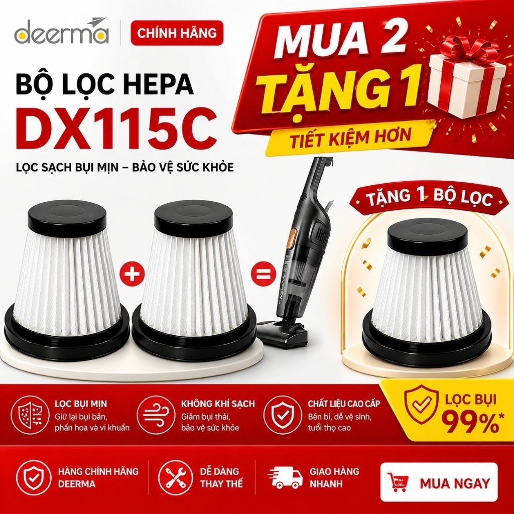 Bộ Lọc máy hút bụi cầm tay DEERMA DX115C