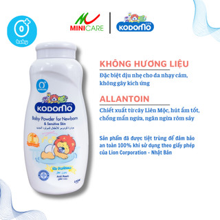 Phấn ngừa rôm sảy cho trẻ sơ sinh và cho da nhạy cảm Kodomo Baby Powder For Newborn & Sensitive Skin