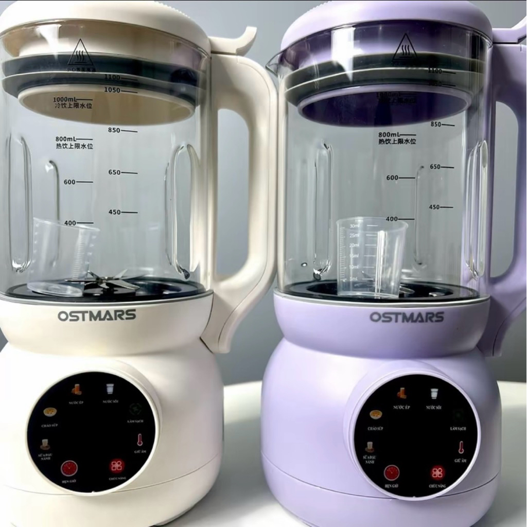 Máy Làm Sữa Hạt Ostmars 1000ml - Máy Xay Nấu Đa Năng 8 Lưỡi Dao Thế Hệ Mới