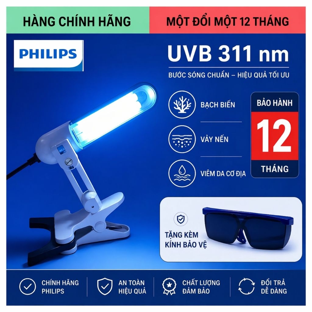 Đèn uvb chữa bạch biến
