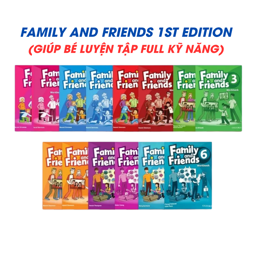 Sách tiếng anh - Family and Friends 1st Edition Trọn Bộ Từ Starter 1 – 5 - Mua Lẻ Class Book/Workboo