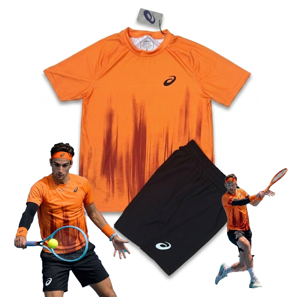 Quần áo tennis pickleball nam Asics Musetti 2026, quần áo thể thao Asics