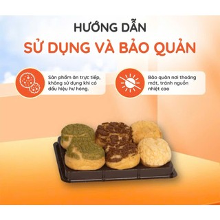 Bánh Su Kem Vỏ Mềm Nhân Kem Béo Ngậy Mềm Mịn Phù Hợp Ăn Vặt Hộp 6 Chiếc