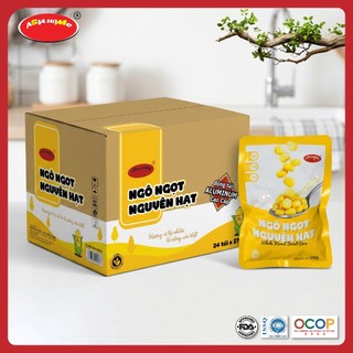 Thùng 24 Túi Ngô Ngọt ASIA HOME - Đã Chín Ăn Liền Hoặc Nấu Món Ăn - Túi Nhôm 240g Hút Chân Không - Không Chất Bảo Quản
