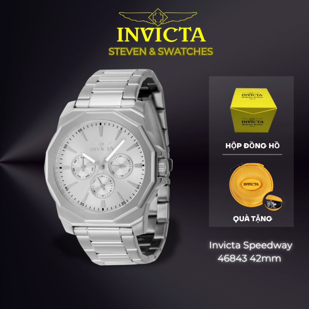 Đồng hồ Nam Invicta Speedway 46843 - Đồng hồ 6 kim, Size 42mm - Hàng Chính Hãng