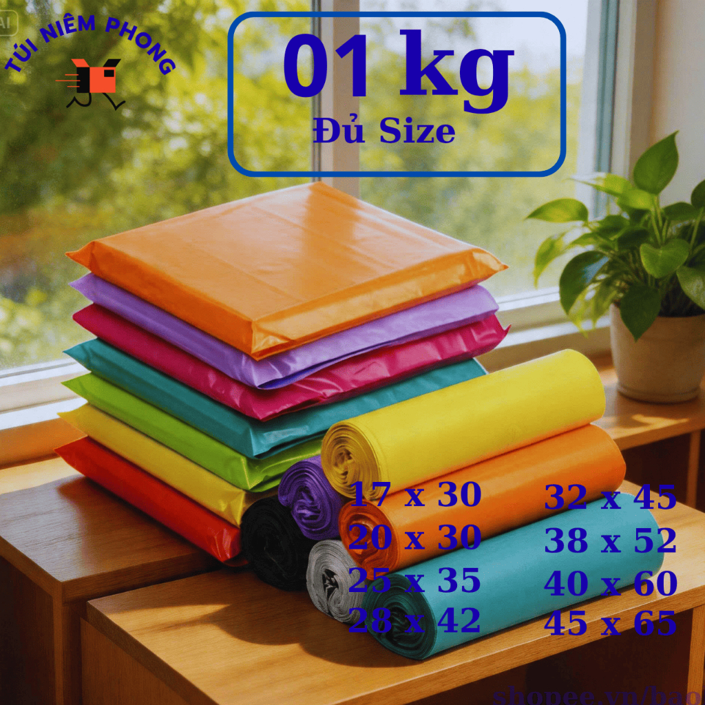Túi Gói Hàng Niêm Phong Túi Đóng Hàng, Đủ Size,Siêu Dai Dày Dặn.