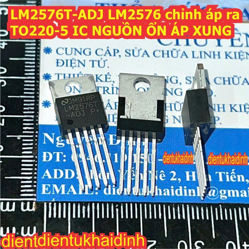 5 con LM2576T-3.3 LM2576T-5.0 LM2576T-12 LM2576T-ADJ  LM2576T LM2576 TO220-5 IC nguồn BUCK POWER 3A 