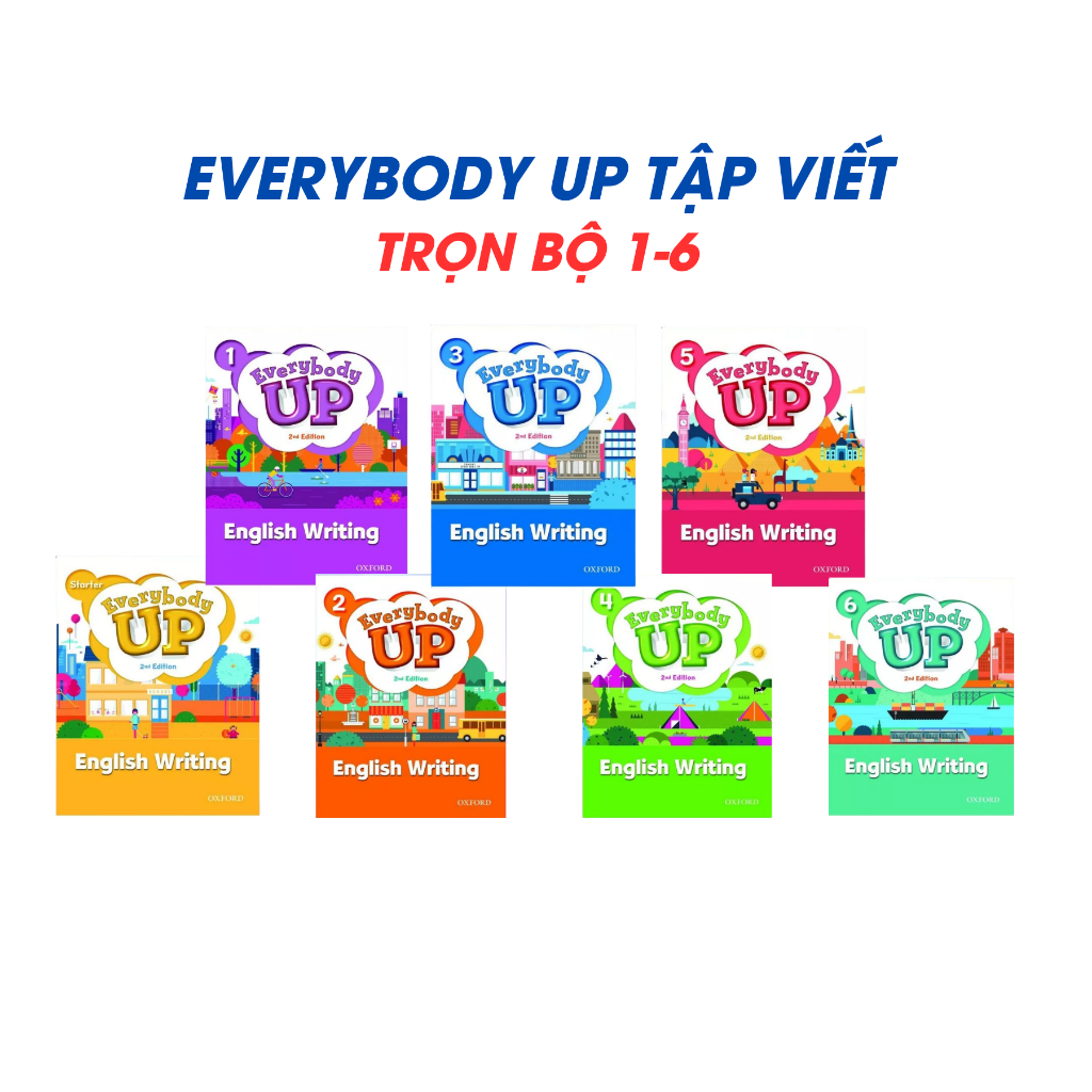 Sách tiếng anh Everybody Up English Writing, sách tập viết tiếng anh cho trẻ bổ trợ kỹ năng Writing