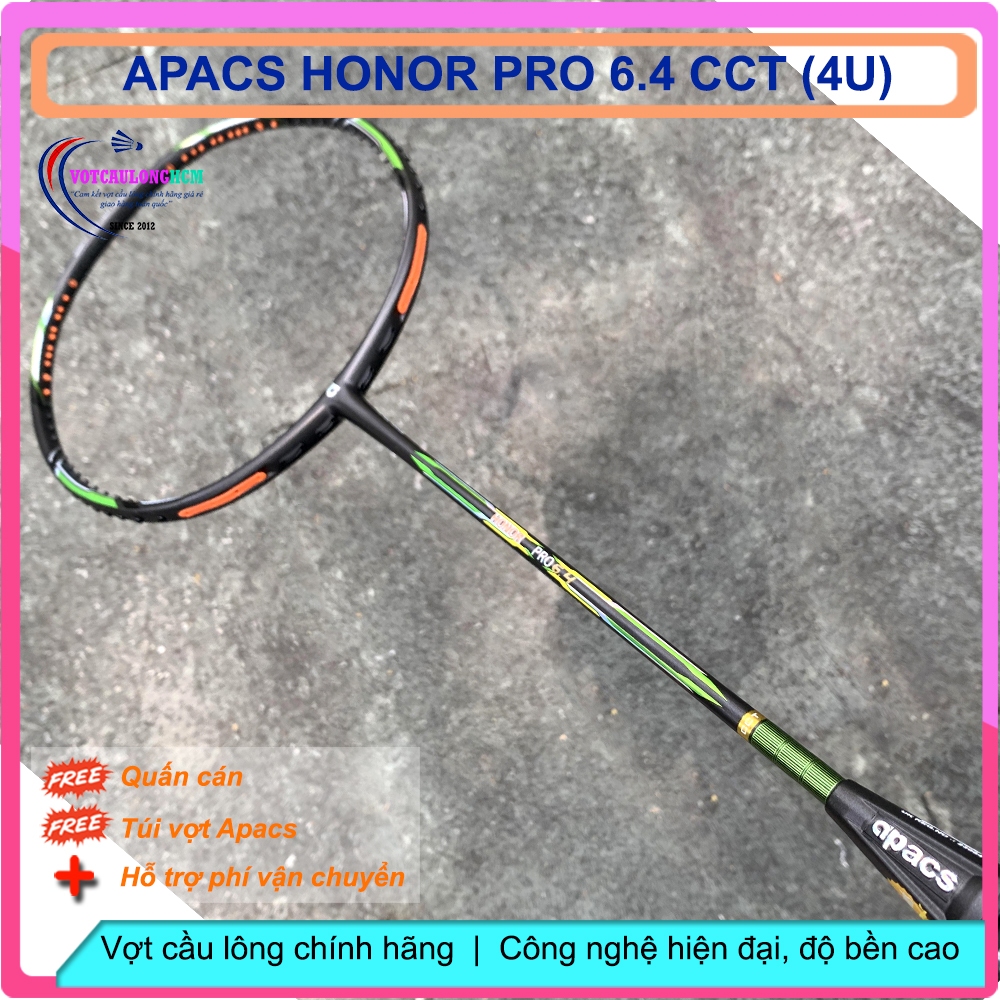 Vợt Cầu Lông Apacs Honor Pro 6.4 CCT (4U) – 305mm Nặng Đầu | Thân 6.4mm | Max 38LBS