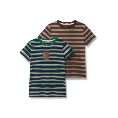 TUBYCATU Áo Thun Tay Ngắn Cổ Tròn Sọc Ngang Soft Line Tee Cotton Năng Động Thoáng Mát