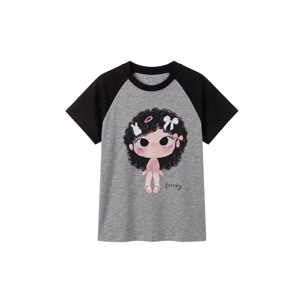 Áo phông BABY TEE hoạt hình ngộ nghĩnh dành cho nữ ,Áo thun ngắn tay họa tiết gấu xinh chất cotton thoáng mát dễ thương | BigBuy360 - bigbuy360.vn