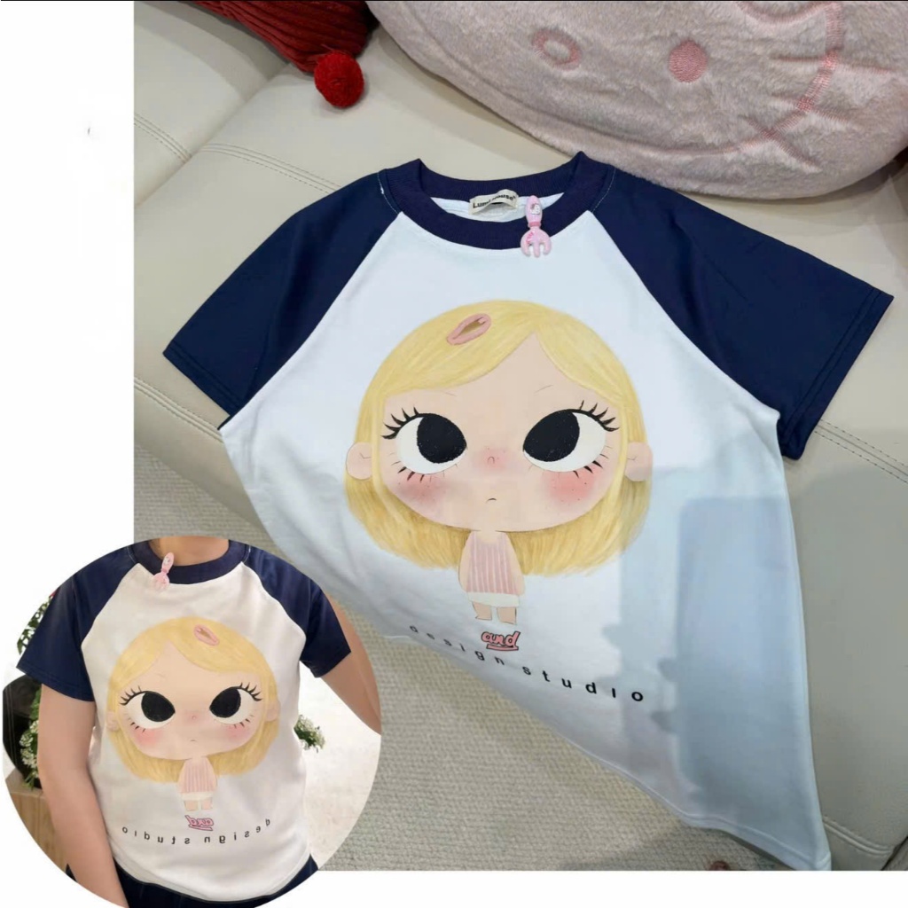 Áo phông BABY TEE hoạt hình ngộ nghĩnh dành cho nữ ,Áo thun ngắn tay họa tiết gấu xinh chất cotton thoáng mát dễ thương | BigBuy360 - bigbuy360.vn