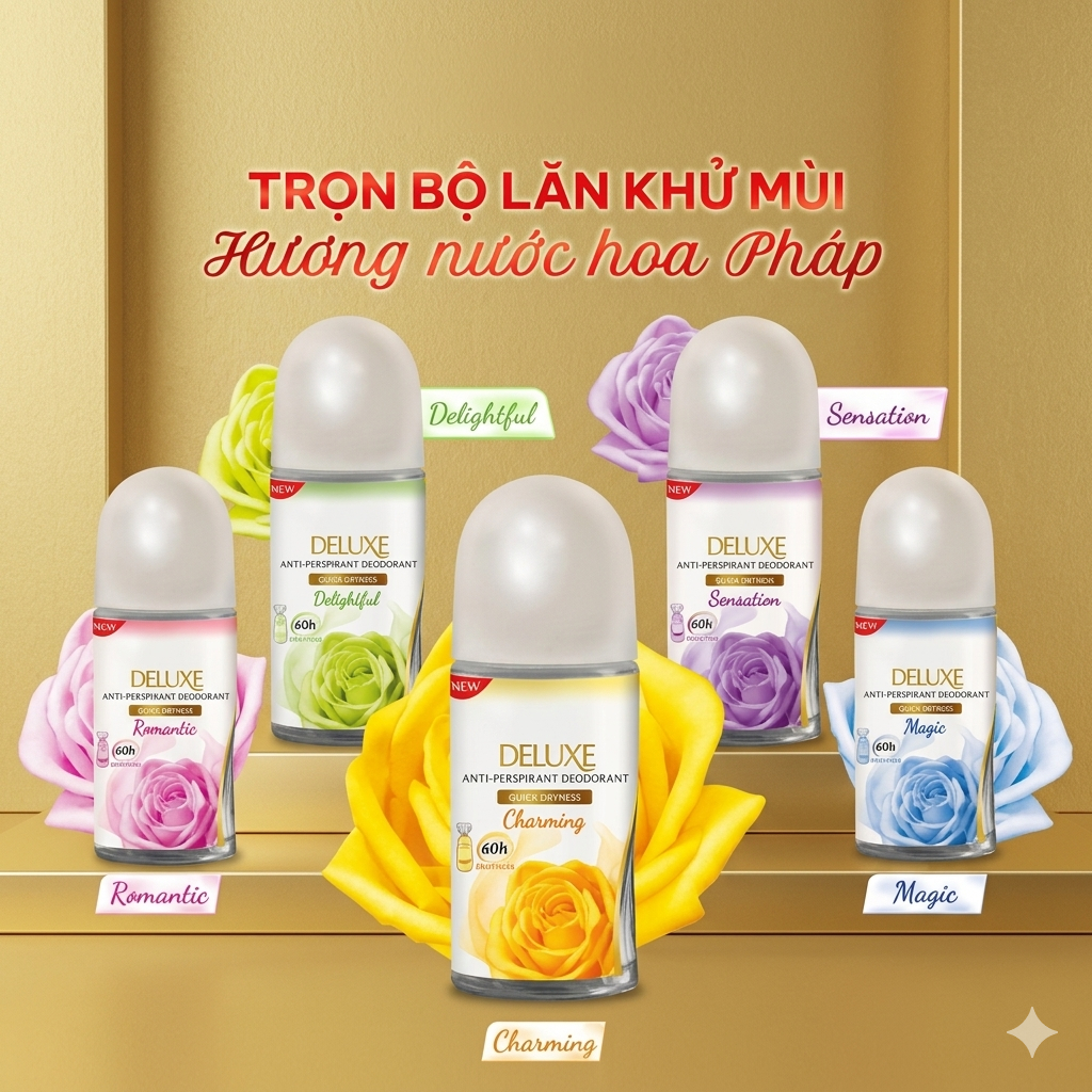 ENCHANTEUR - Lăn khử mùi Hương Nước Hoa Enchanteur Charming Delightful Romantic Sensation Magic 50ml