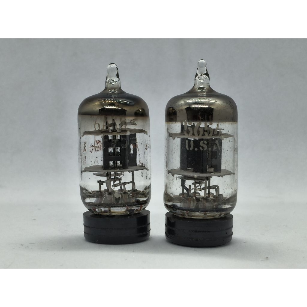 ​Cặp Bóng Đèn 6AK5/5654 Mỹ PHIẾN ĐEN (Black Plate) - Tuyển Chọn Square Getter & O-Getter Cổ