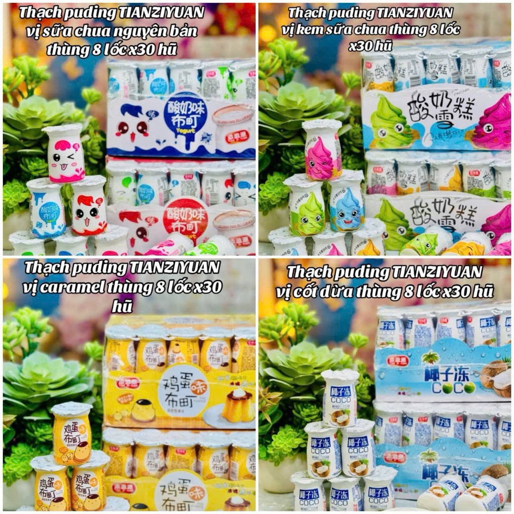 [ Sẵn] Thạch Sữa Chua Pudding yogurt / pudding trứng caramel lốc 30 hộp