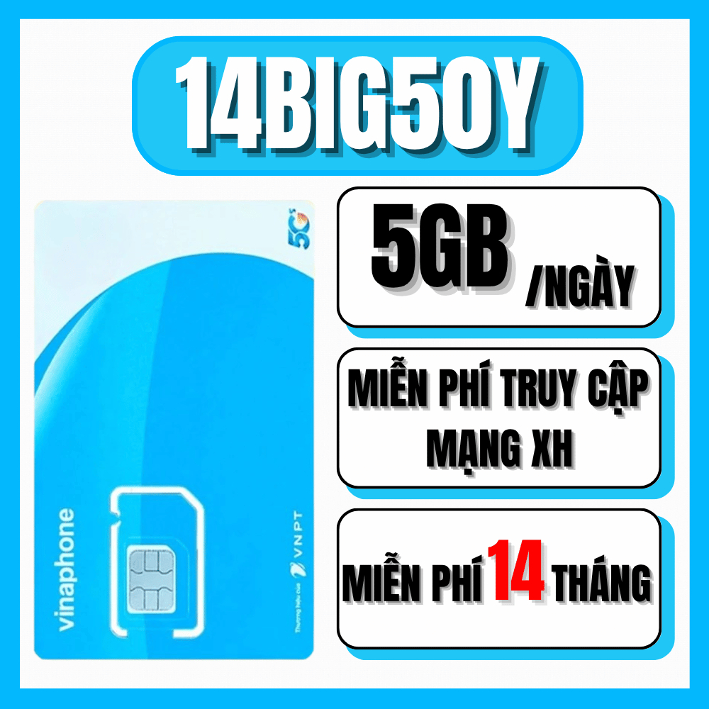Sim 4G Vinaphone 1 Tỷ GB Truy Cập Không Giới Hạn IB360 BIG50Y TD49 VD89P Sài Tẹt Ga Cả Năm