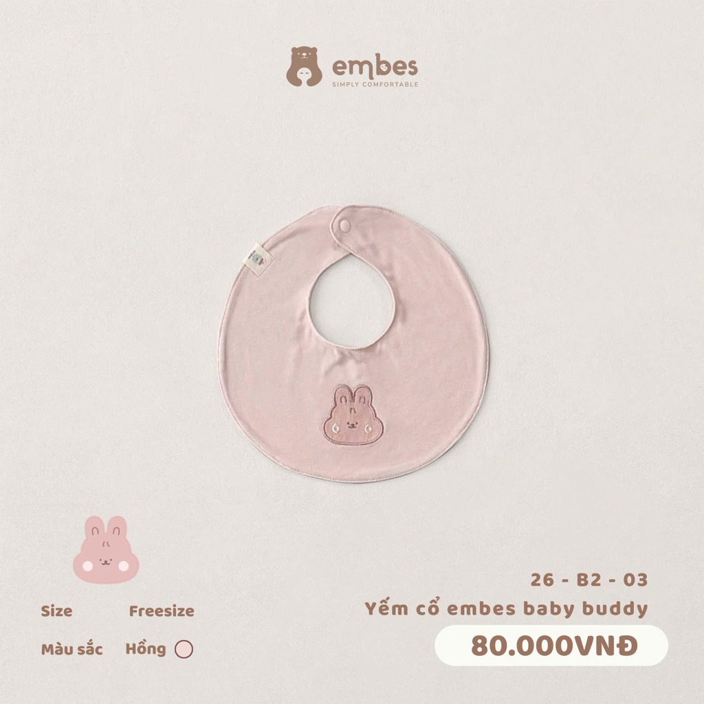 [ Embes ] Ảnh thật shop chụp - Yếm cổ embes baby buddy cho bé trai, bé gái