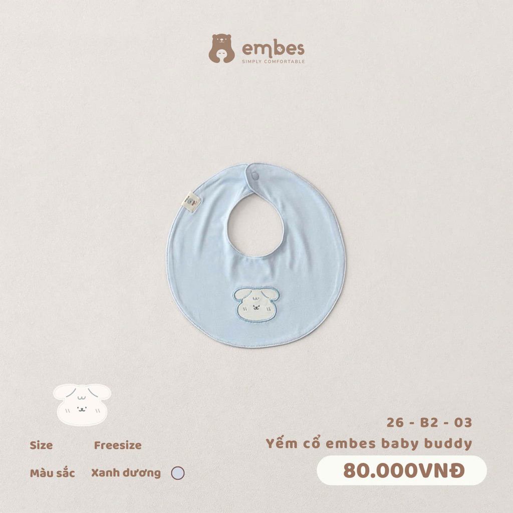 *[ Embes ] Ảnh thật shop chụp - Yếm cổ embes baby buddy cho bé trai, bé gái