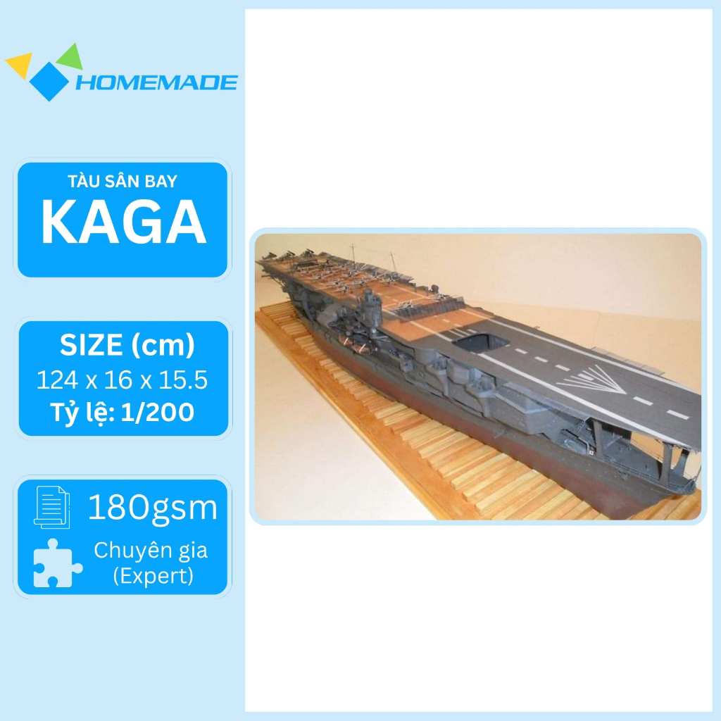 Bộ Kit Mô Hình Giấy Tàu Sân Bay Kaga
