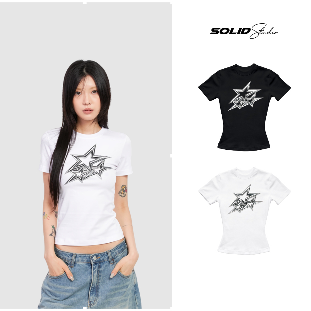 Áo Thun Nữ Ôm Body SolidStu 3STAR Local Brand  Nữ Oversize - TS36