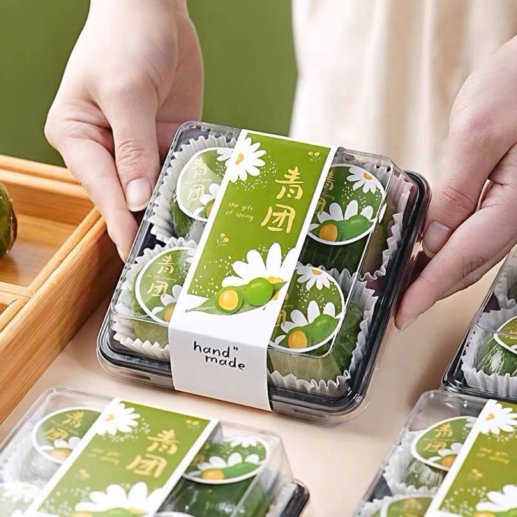 50 Hộp nhựa 4 ô vuông đựng bánh FG134 (Không kèm tag)
