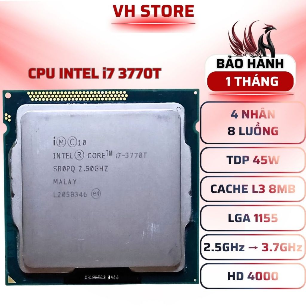 CPU Intel Core i7 3770T 3.7GHz 45W - BẢO HÀNH 1 THÁNG - VHSTORE