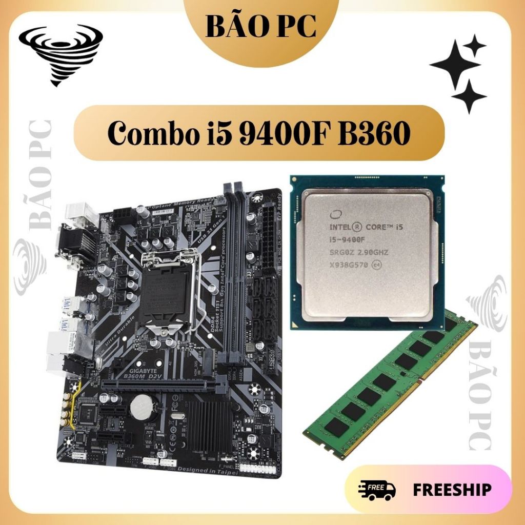 Combo PC CPU i5 9400F + Main h310 B360 B365 Các loại