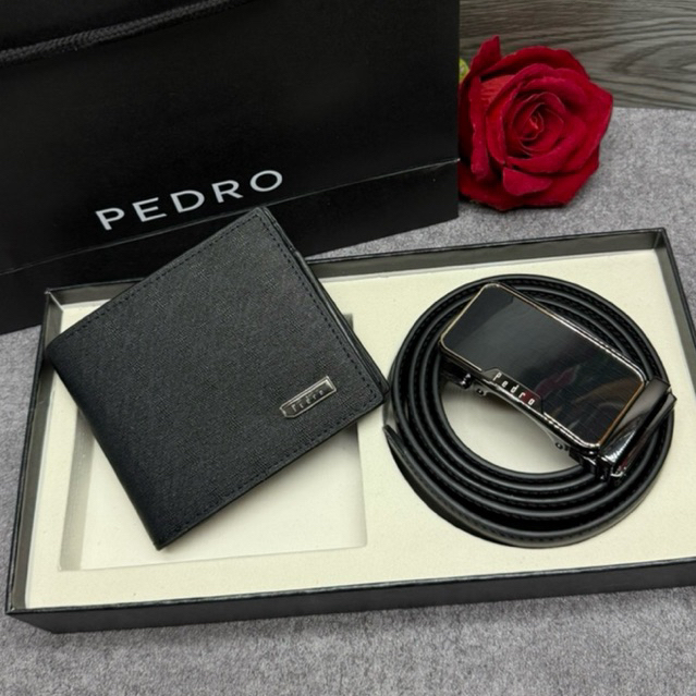 Set Ví nịt  nam Pedro - Full box túi giấy (phối tuỳ thích)