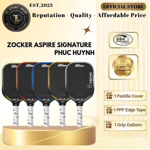 Zocker Aspire Signature Vợt Pickleball Phuc Huynh | NFC Chip, Metallic Edge | Power & Super Control
