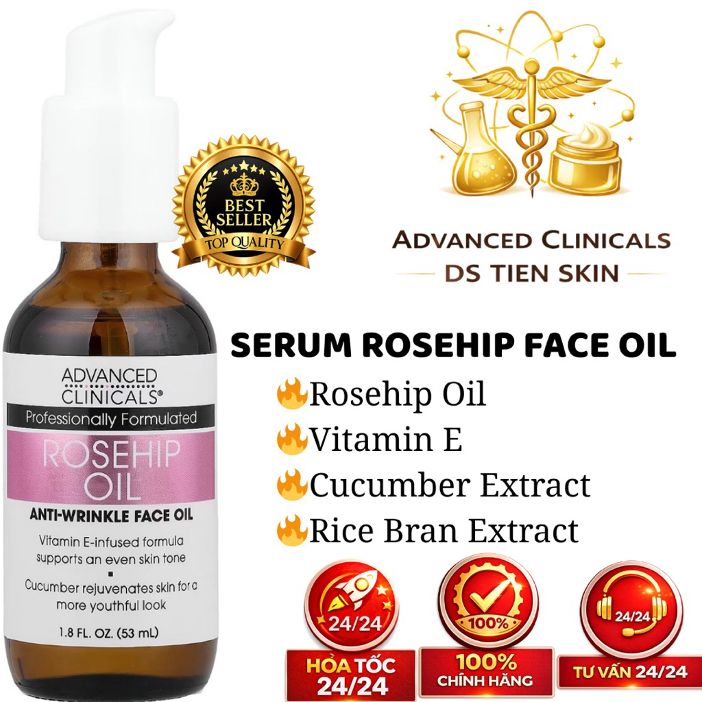Rosehip Face Oil serum 53 ml Advanced Clinicals