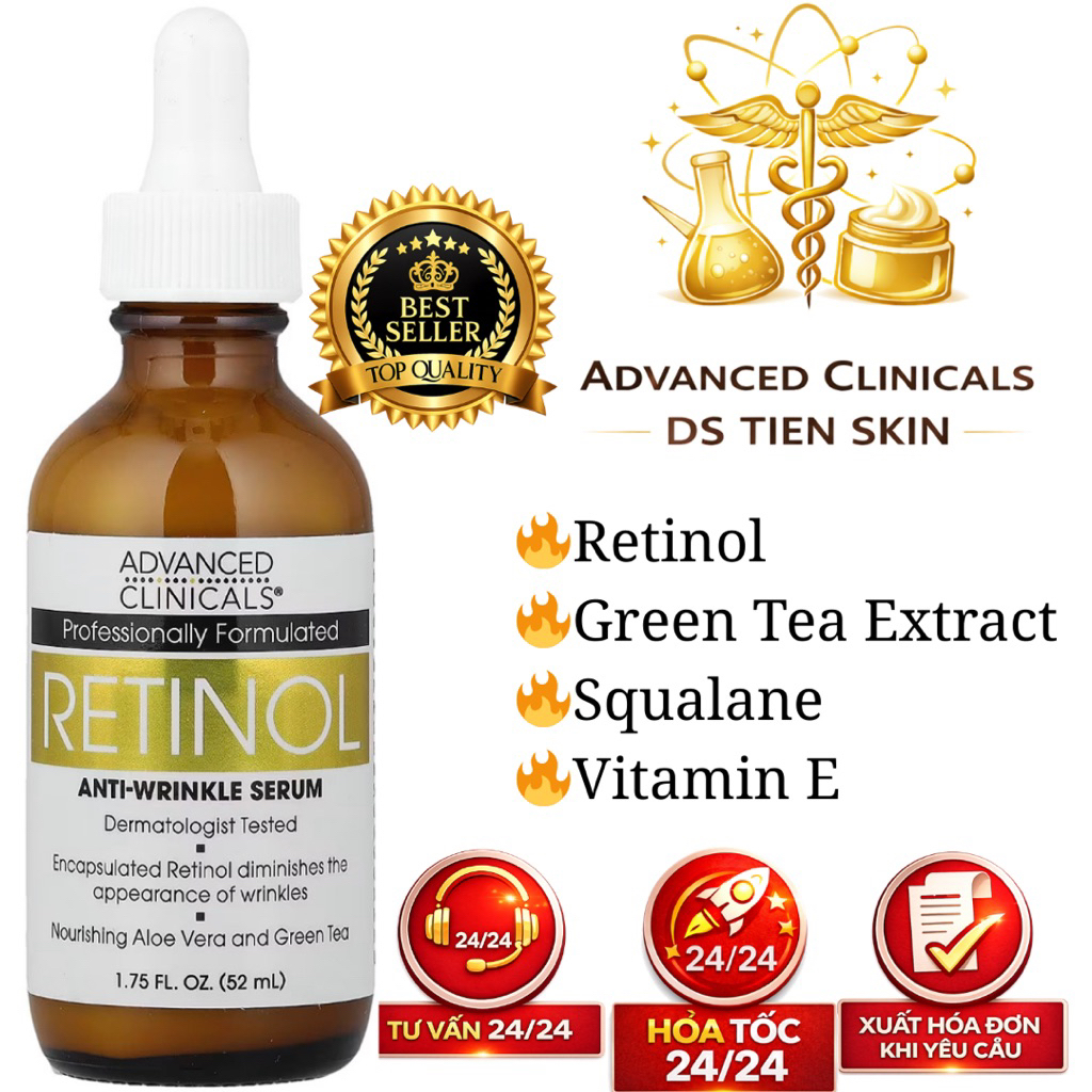 Retinol Face Serum 52ml Advanced Clinicals