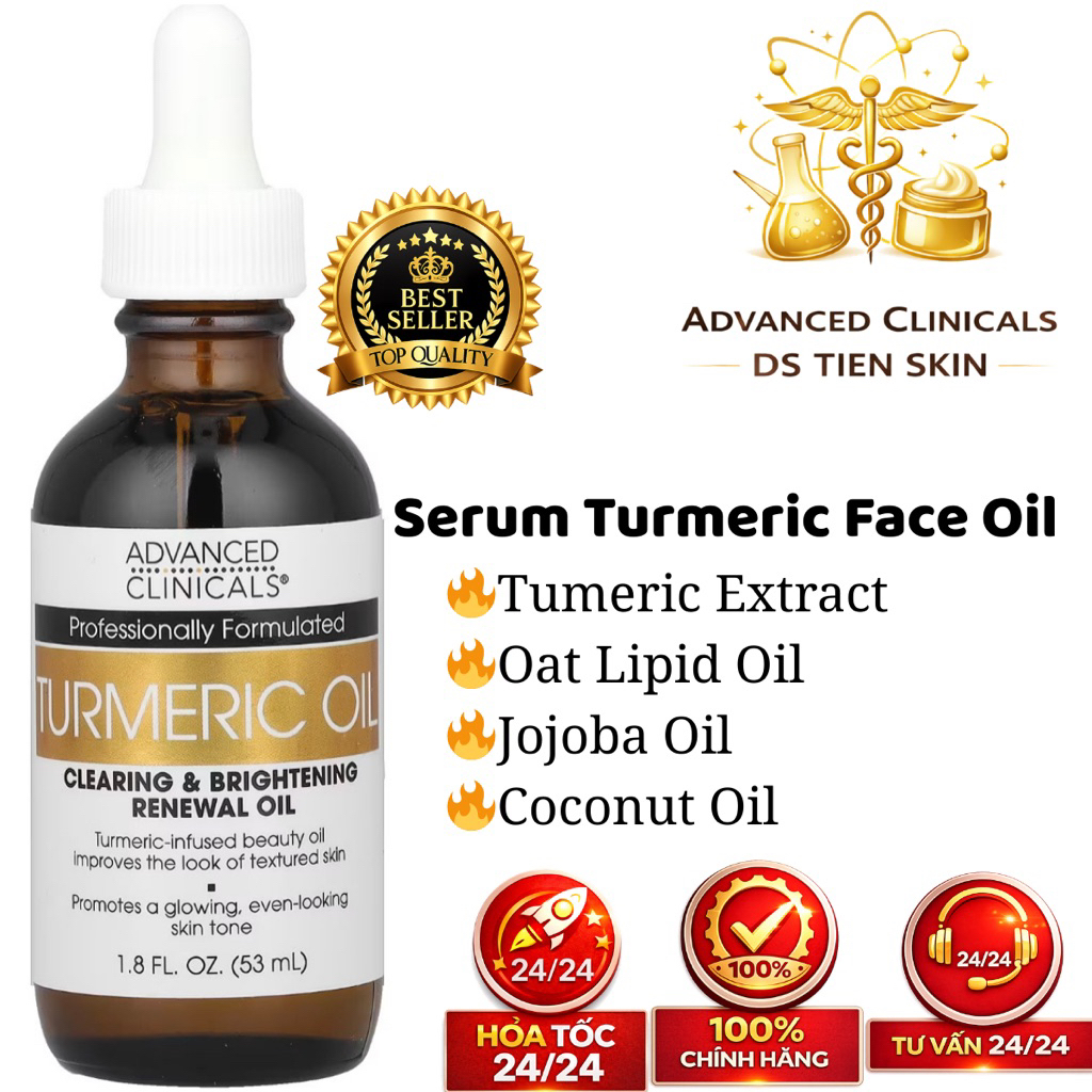 Serum Turmeric Face Oil 53ml Advanced Clinicals