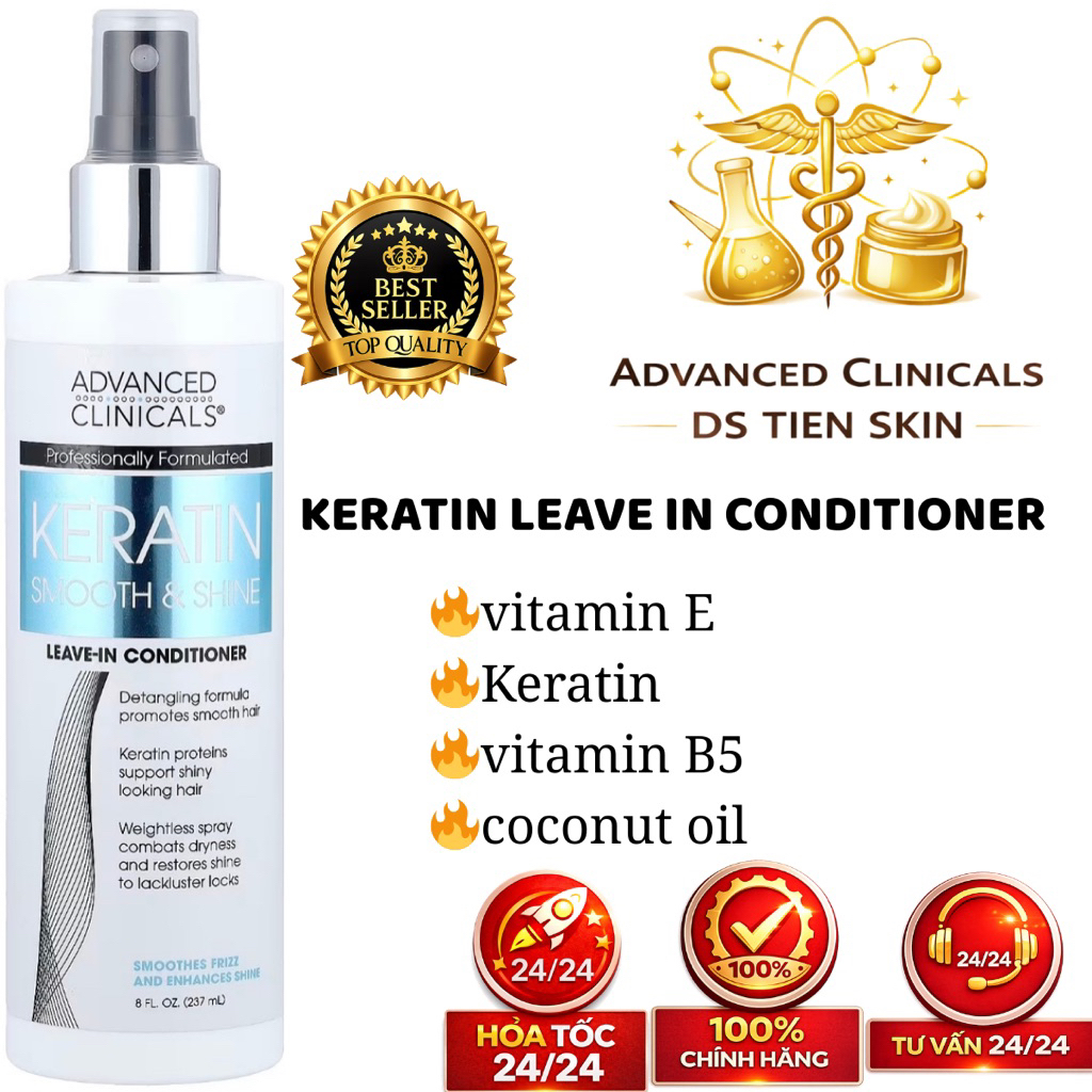 Keratin Leave In-Conditioner 237ml Advanced Clinicals