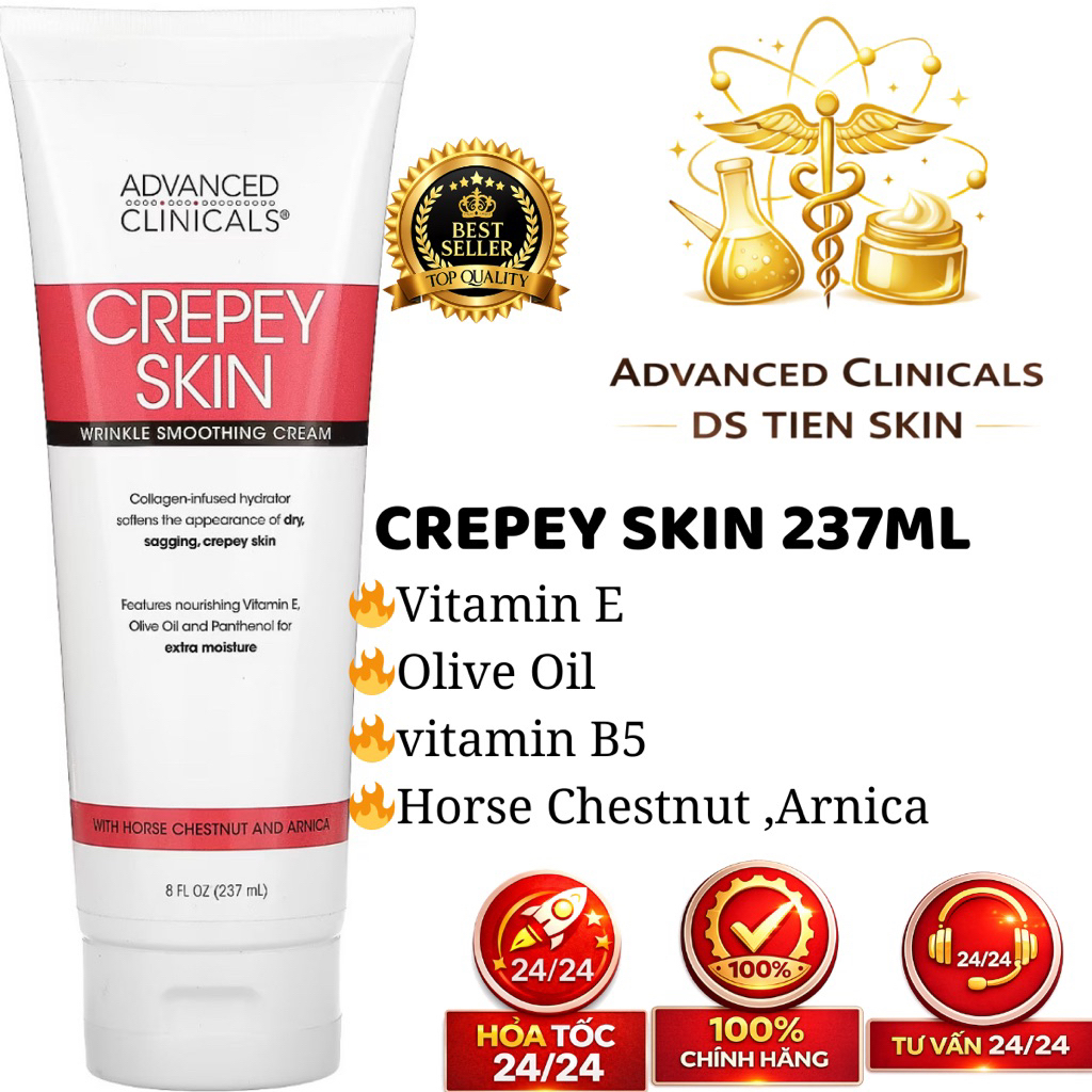 Crepey Skin Cream advanced Clinicals 237ml