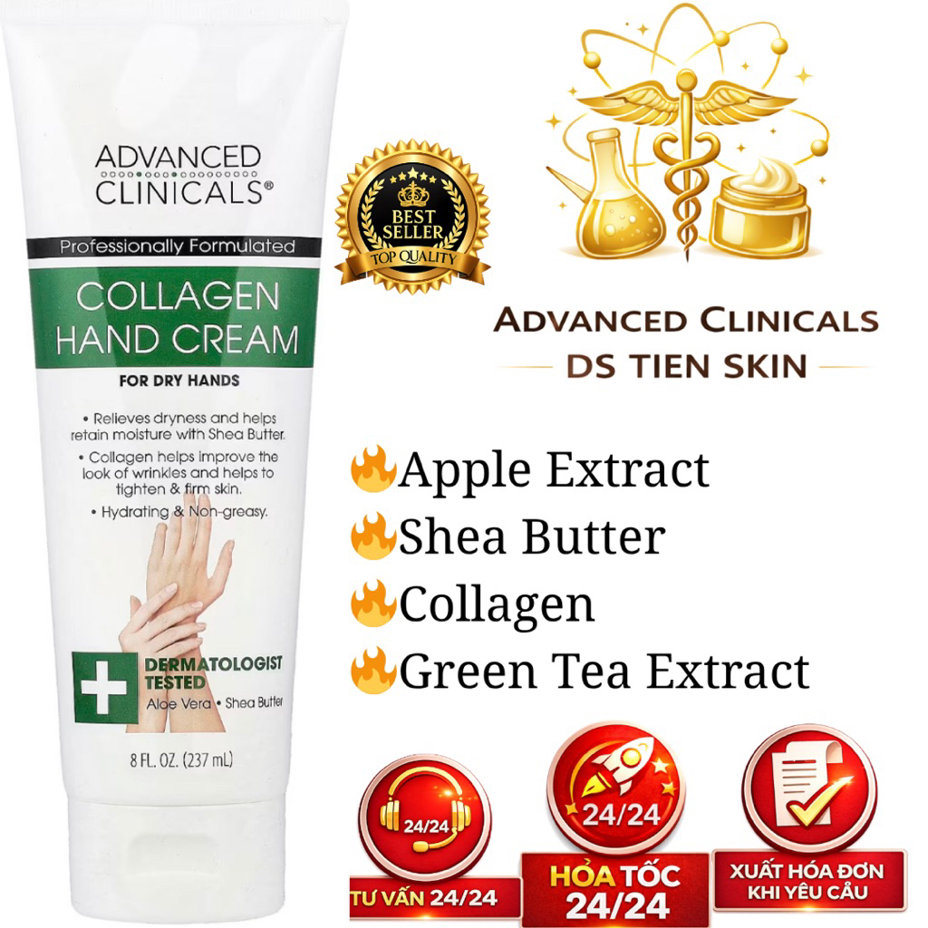 Collagen Hand Cream Advanced Clinicals 237ml
