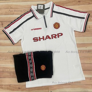 Bộ Quần Áo Bóng Đá CLB Manchester UTD SK 1998 - Vải Polyester Gai Thái Cao Cấp