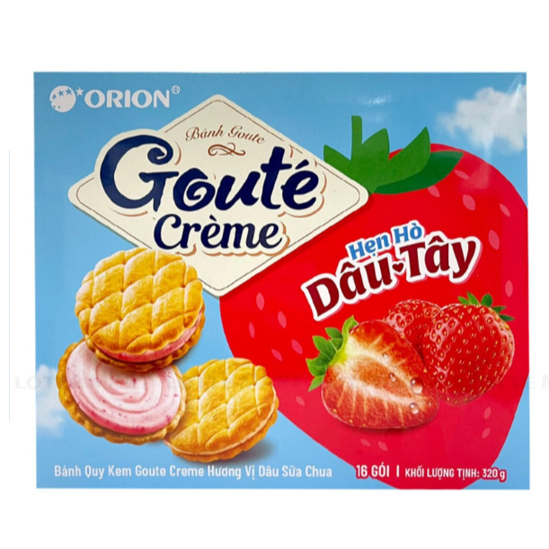 Bánh Quy Orion Gouté Creme Vị Dâu Sữa Chua 320G