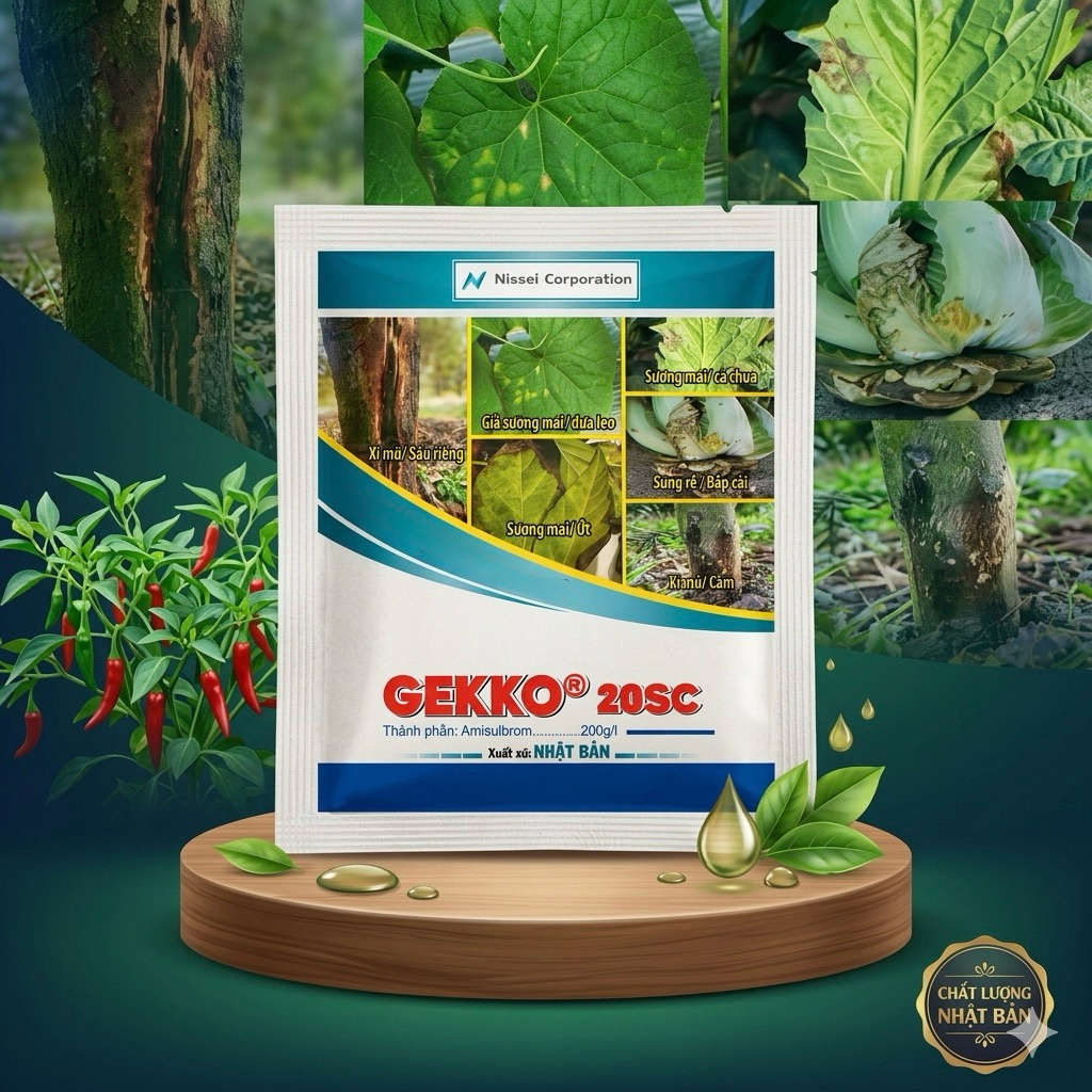 Thuốc trừ bệnh sương mai GEKKO 20SC (2 gói)