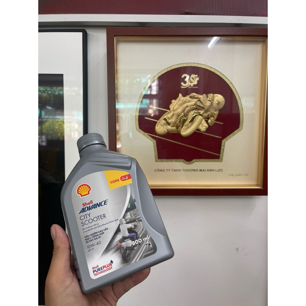 dầu nhớt xe máy tay Ga Shell Advance city scooter 10w40 -800ml