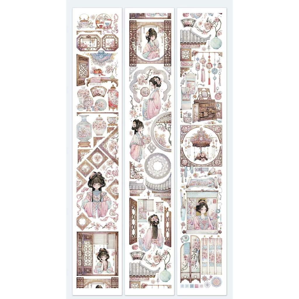 [Chiết theo chu kỳ Loop 100cm] của hãng LION STUDIO họa tiết trang trí (LION-5)=>PET VỎ SÒ