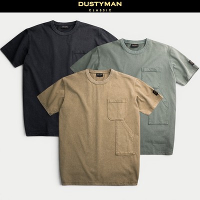 Áo Thun Nam Forge Dustyman, Vải Cotton Cao Cấp, Wash Cổ Điển, Co Giãn, Thoáng Mát, Form Regular Fit