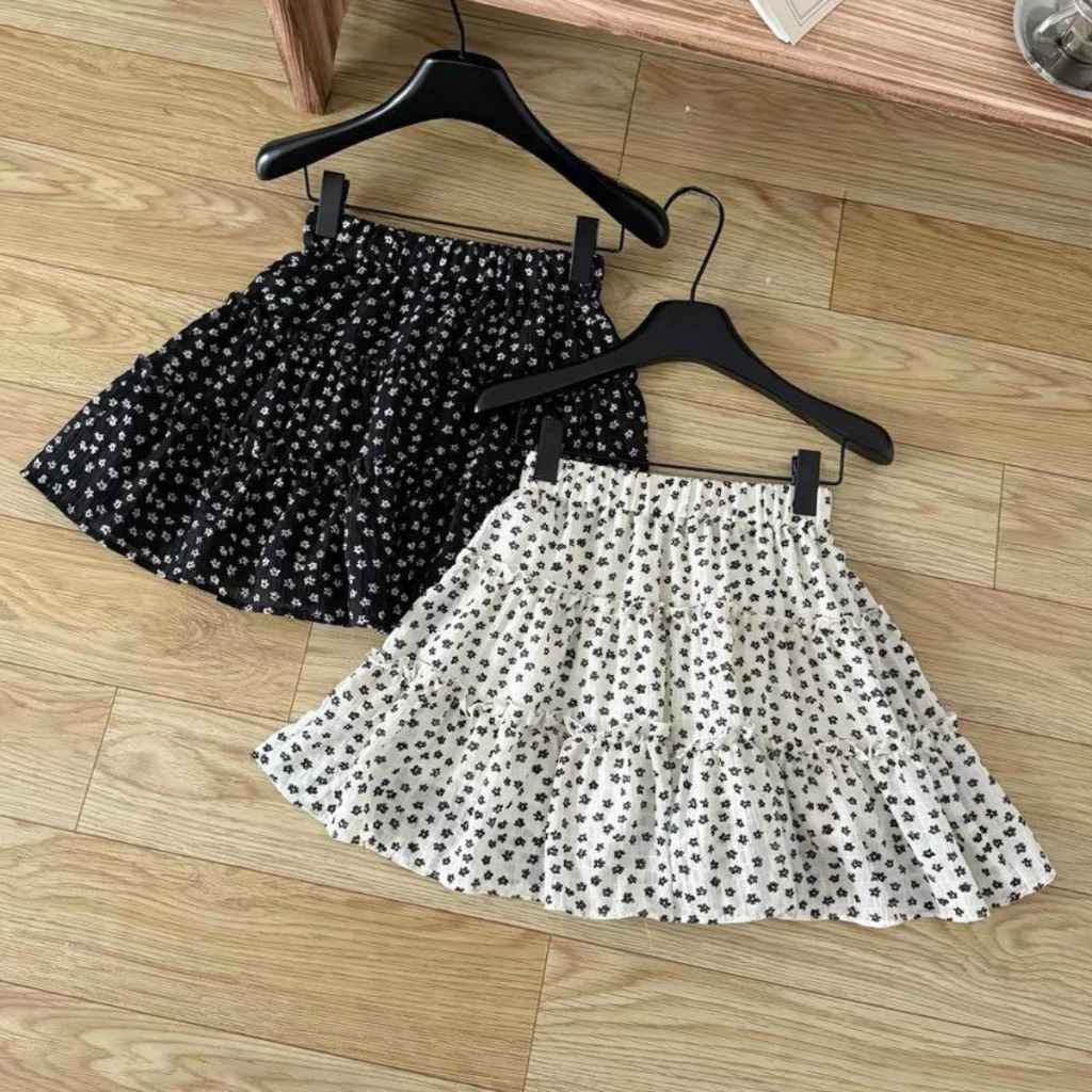 Chân váy hoa nhí cạp chun có lót trong, chân váy ngắn 3 tầng xoè ulzzang -V322 | BigBuy360 - bigbuy360.vn