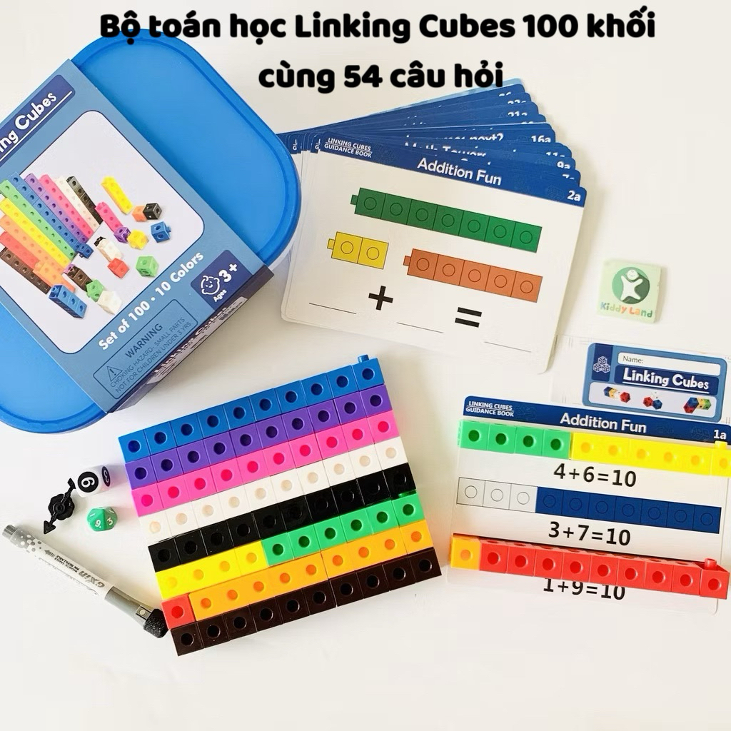 Đồ Chơi Toán Học Linking Cubes – Bộ Xếp Hình Number Block Giúp Bé Học Toán & Phát Triển Tư Duy
