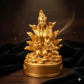 Tượng Trang Trí Decor H҉ồ L҉y҉ V҉i҉p҉ Thái Lan Màu Vàng