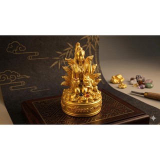 Tượng Trang Trí Decor H҉ồ L҉y҉ V҉i҉p҉ Thái Lan Màu Vàng